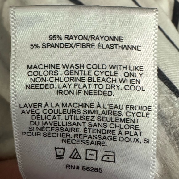 Express One Eleven striped cold shoulder long sleeve shirt - Picture 3 of 4